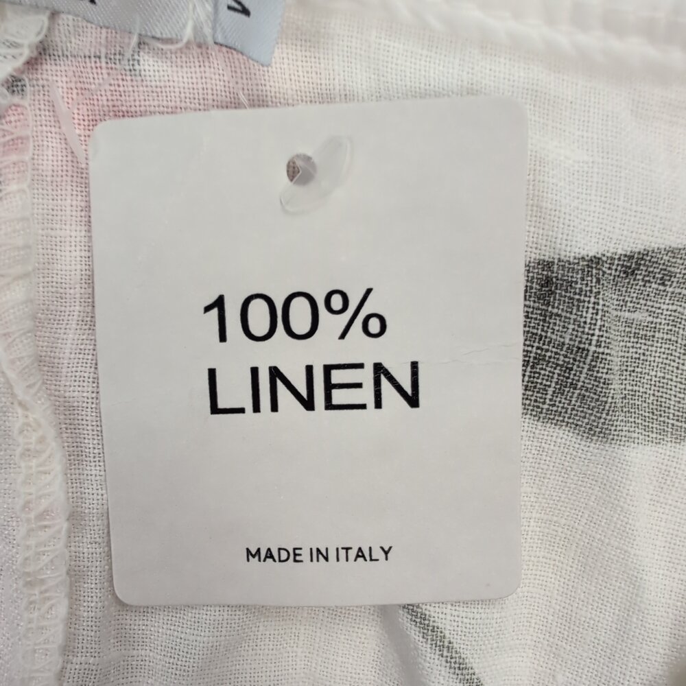 Lungo L'arno 100% Linen Floral Shift Dress M - Picture 5 of 13